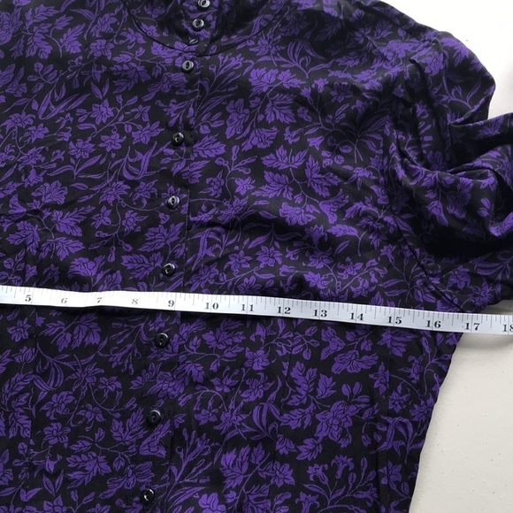 Vintage Eileen West long sleeve floral drop waist modest dress size 10 - Picture 8 of 11